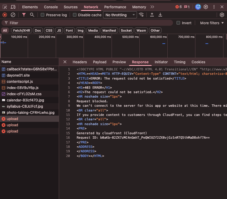 CloudFront 403 response